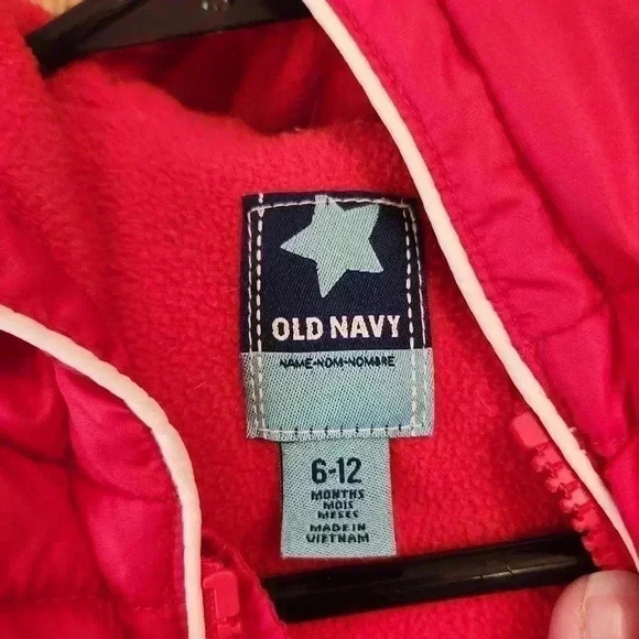 Old Navy Coat Puffer Coat 6 - 12 Months - Picture 3 of 4